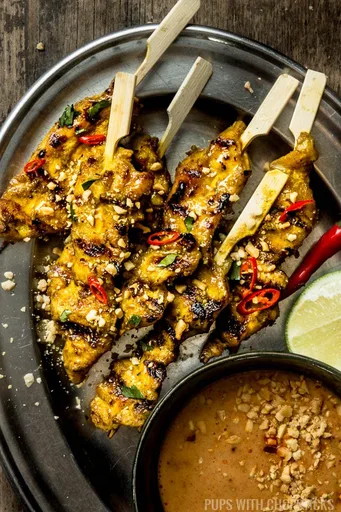 Chicken Satay with Peanut Sauce