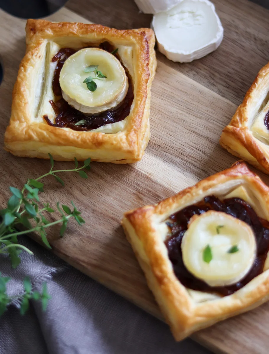Puff Pastry Goat's Cheese & Onion Tarts