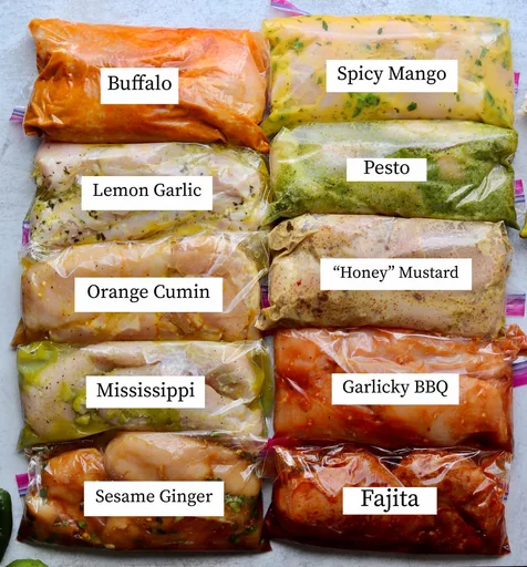 Adobos de pollo para preparar comidas fácilmente