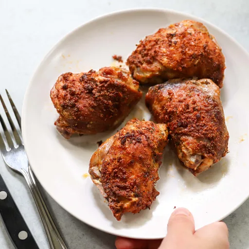 Muslos de Pollo con Hueso en Freidora de Aire