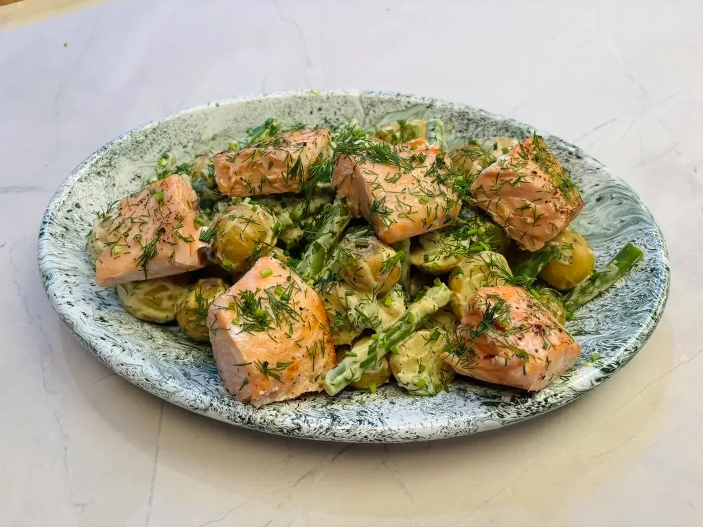 Aardappelsalade met zalm