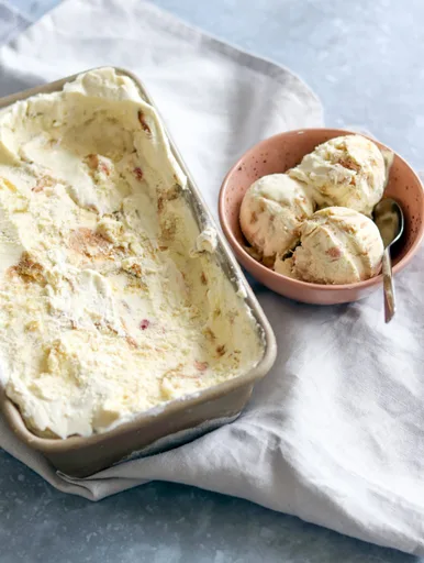 Roasted Rhubarb Ice Cream