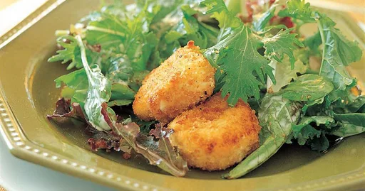 Ensalada con queso de cabra templado
