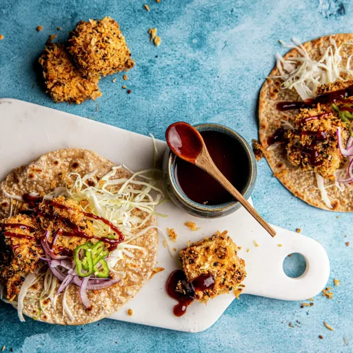 Crispy tofu taco