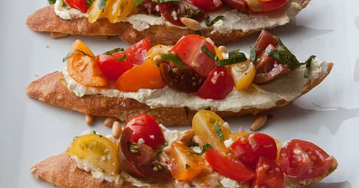 Crostini de tomate con feta batida | Recetas
