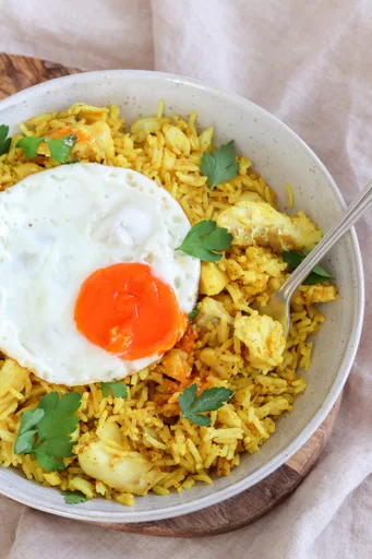 Arroz especiado con eglefino (Kedgeree)
