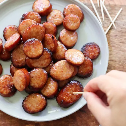 Kielbasa (salchicha polaca) en freidora de aire