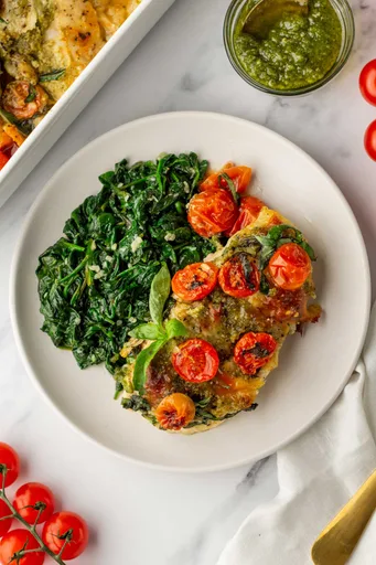 Easy Baked Pesto Chicken