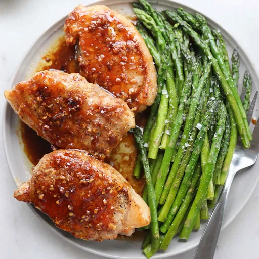 Chuletas de cerdo con azúcar moreno