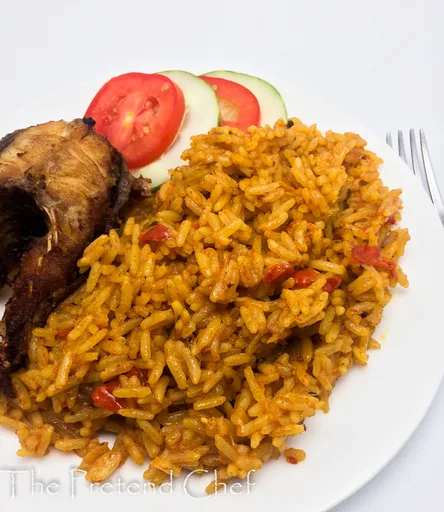 Arroz Jollof nigeriano con coco