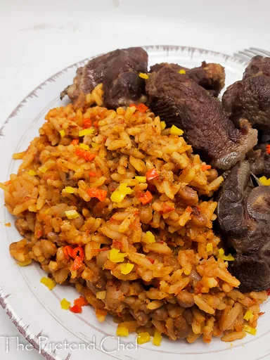 Arroz y judías Jollof a la nigeriana