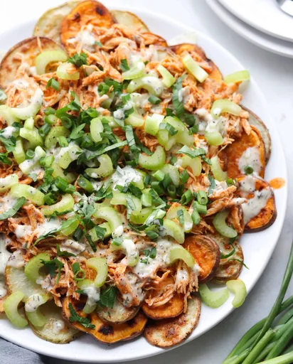 Nachos de pollo al estilo Búfalo