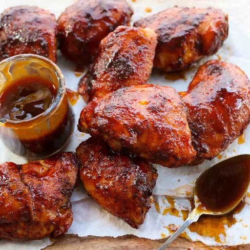 Muslos de pollo a la barbacoa al horno