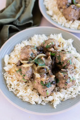 Salisbury Steak Meatballs and Gravy