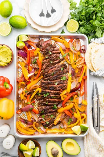 Fajitas de ternera al horno