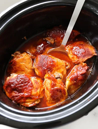 Crockpot BBQ Chicken Thighs