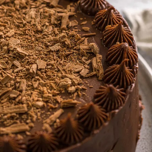 Pastel de chocolate con cobertura de queso crema