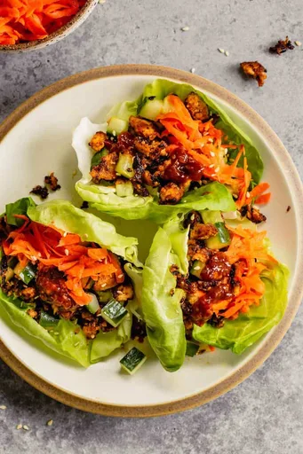 Vegan Korean Tofu Lettuce Wraps