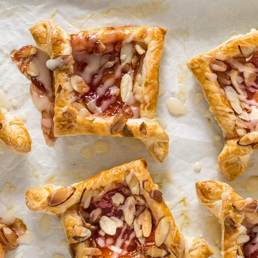 Tartaletas de hojaldre con mermelada