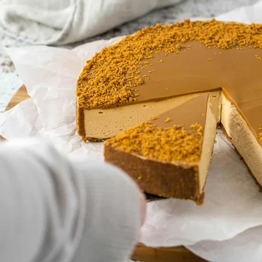 Tarta de queso Biscoff