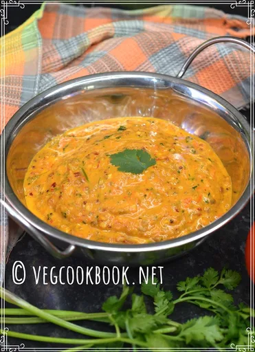 Simple Tomato Chutney / South Indian Tomato Pachadi (No Onion No Garlic)