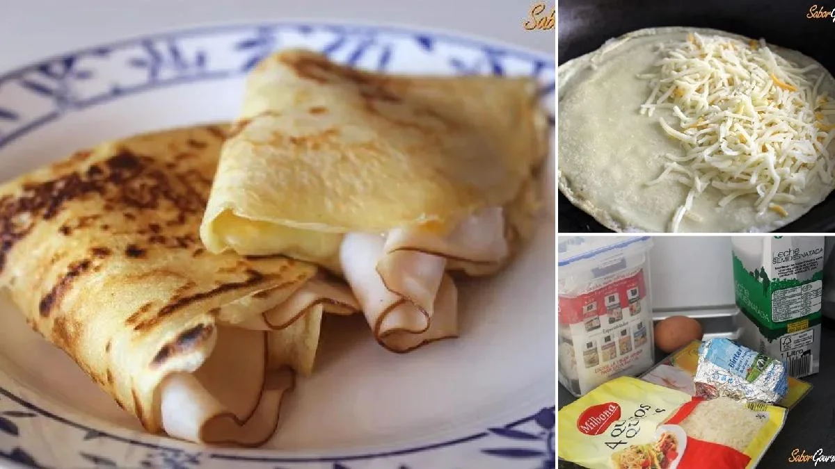 Crepes de jamón y queso