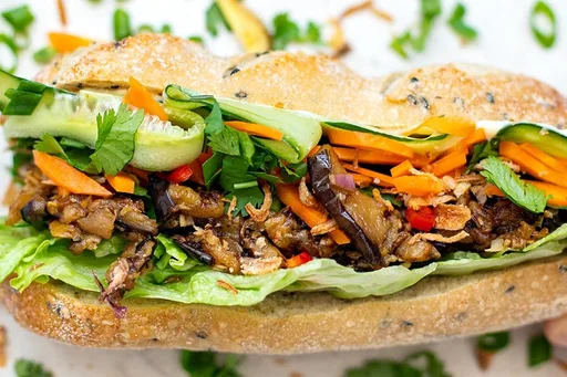 Vegetarian Eggplant Banh Mi