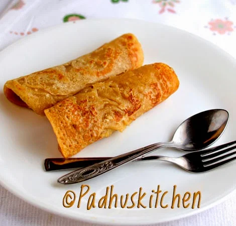 Vella Dosai-Wheat Jaggery Dosa