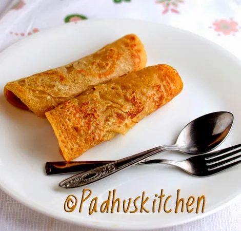 Vella Dosai-Wheat Jaggery Dosa
