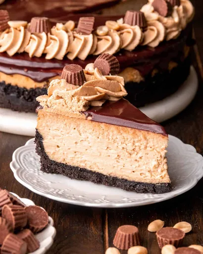 Tarta de queso con mantequilla de cacahuete