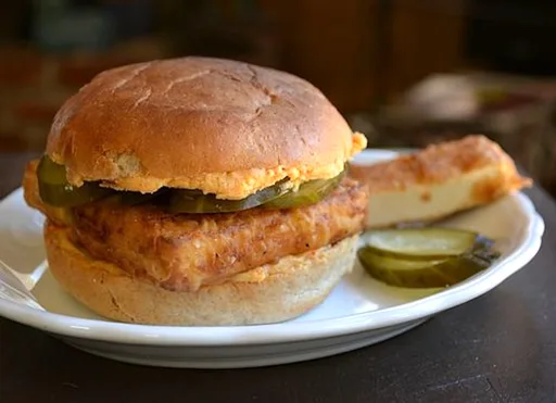 Chicken-Fried Tofu and Sriracha Pimento Cheese Sandwiches