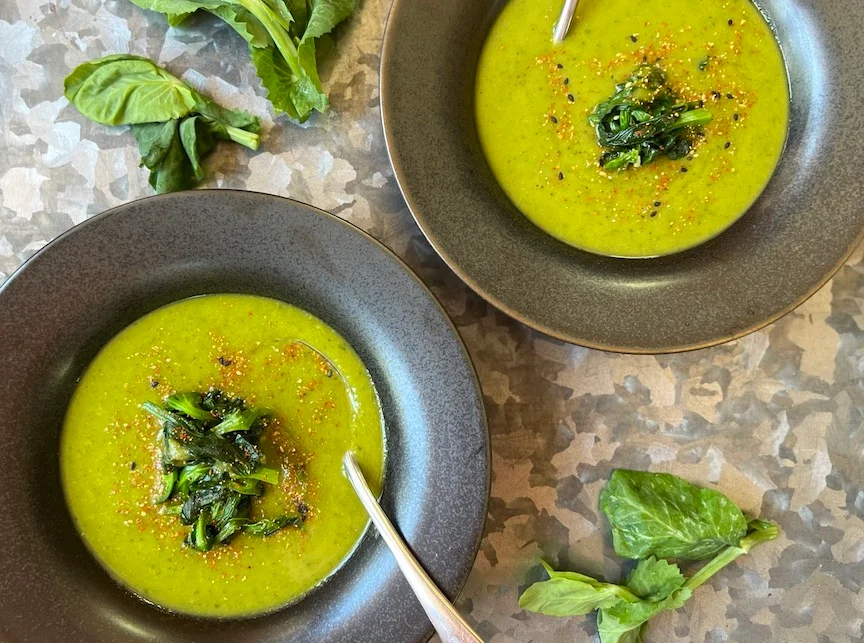 Double Pea Tip Soup