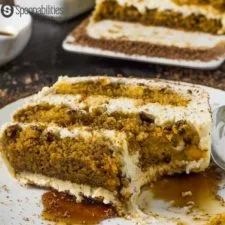 Pastel de Tiramisú de Calabaza con Crema de Mascarpone, Café y Arce