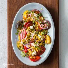 Ensalada sencilla de tomates antiguos | Ensalada de verano