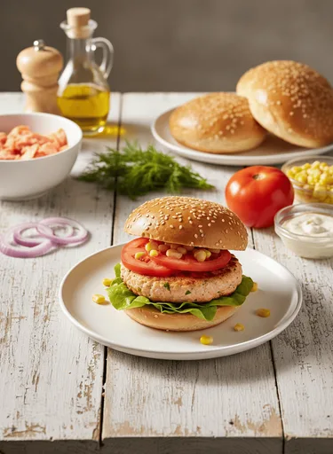 Burger au saumon