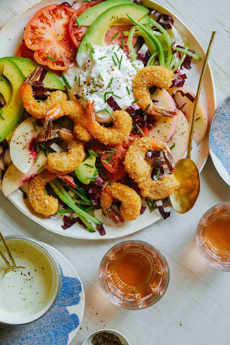 Coconut Shrimp Summer Salad