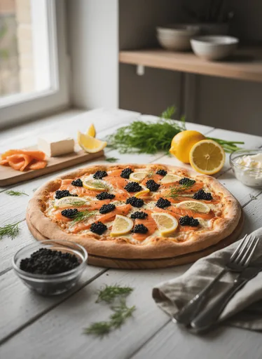 Pizza de salmón