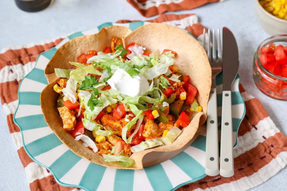 Bowl de fajitas au wrap