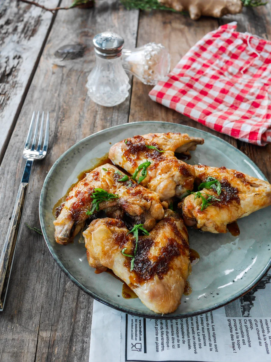 Ailes de poulet miel gingembre à l'Airfryer