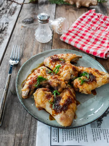 Alitas de pollo con miel y jengibre en Airfryer