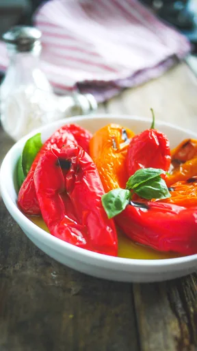 Pimientos asados en airfryer