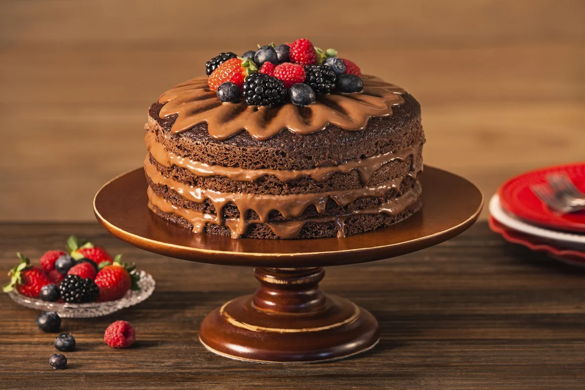 Naked Cake com Ganache de Cacau