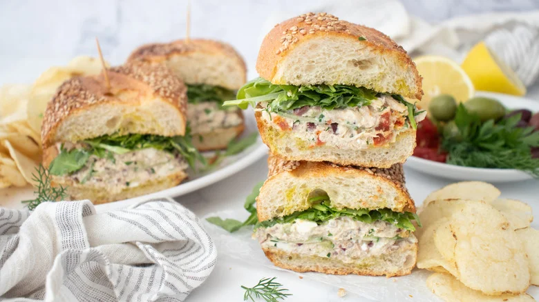Mediterranean-Style Tuna Salad Sandwich Recipe