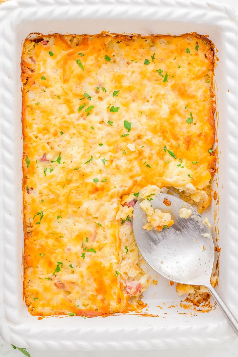 Cheesy Ham and Hashbrown Casserole