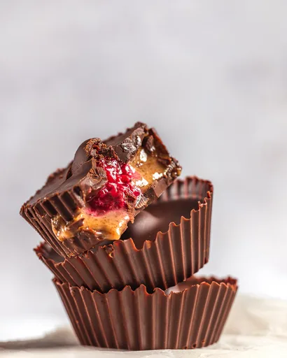 Hazelnut, Raspberry & Chocolate Cups