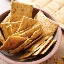 Seeded Sourdough Discard Crackers