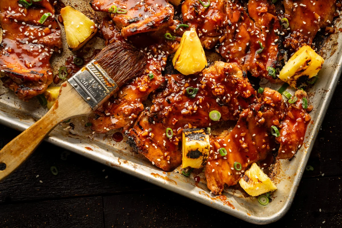 Grilled Huli Huli Chicken Thighs