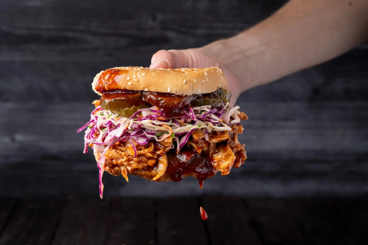 Pulled BBQ Chicken Sandwiches