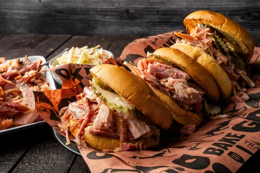 Pulled Ham Sandwiches with Apple Slaw
