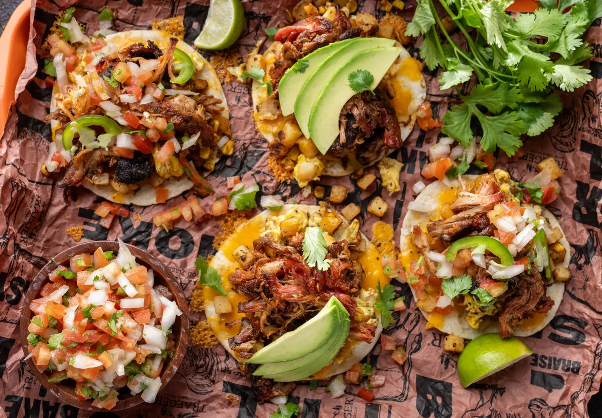 Leftover Pulled Pork Breakfast Tacos